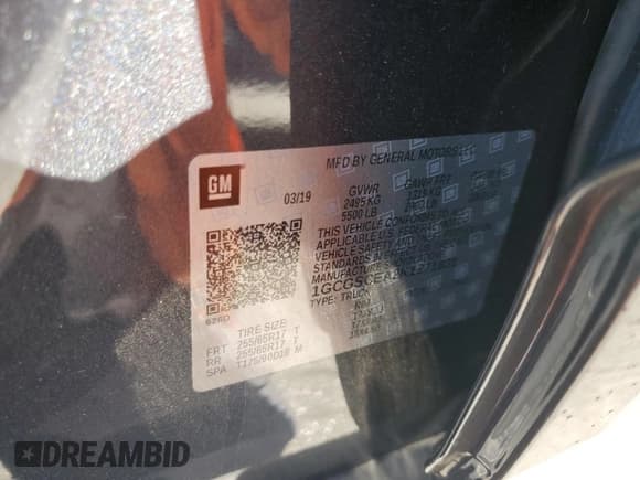 ✅ 2019 Chevrolet Colorado 2WD LT • VIN: 1GCGSCEA2K1271831 • Lot: 80531575. Listed on Copart with 42,080 mi. Free auction sales archive from the USA and detailed vehicle history report at DreamBid. Image 12.