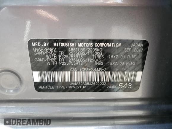 ✅ 2018 Mitsubishi Outlander ES • VIN: JA4AZ2A38JZ602232 • Lot: 69830035. Wystawiony na Copart z przebiegiem 102 956 mil. Bezpłatny archiwum sprzedaży aukcyjnych z USA i szczegółowy raport historii pojazdu na DreamBid. Zdjęcie 14.