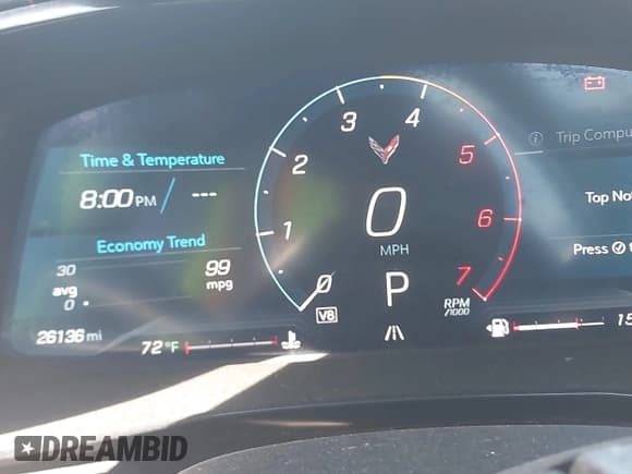 ✅ 2022 Chevrolet Corvette 1LT • VIN: 1G1YA3D48N5116323 • Lot: 43860009. Wystawiony na IAAI z przebiegiem 26 136 mil. Bezpłatny archiwum sprzedaży aukcyjnych z USA i szczegółowy raport historii pojazdu na DreamBid. Zdjęcie 7.