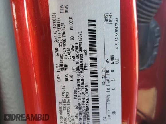 ✅ 2024 Ford F-350 XL • VIN: 1FT8W3BM1REC03661 • Лот: 87275825. Опубликован ранее на Copart с пробегом 71 802 миль. Бесплатный доступ к архиву аукционных продаж из США и подробный отчёт об истории автомобиля на DreamBid. Изображение 13.