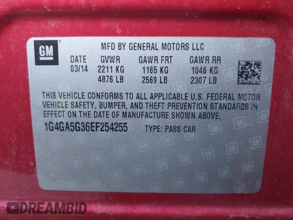 ✅ 2014 Buick LaCrosse • VIN: 1G4GA5G36EF254255 • Лот: 43698197. Опубликован ранее на IAAI с пробегом 76 760 миль. Бесплатный доступ к архиву аукционных продаж из США и подробный отчёт об истории автомобиля на DreamBid. Изображение 9.