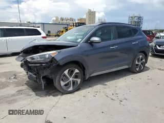 2018 Hyundai Tucson Limited z VIN KM8J33A2XJU818550, wystawiony jako Copart lot #64675655 z przebiegiem Nie podano mil oraz Szkoda całkowita • Salvage title. Historia ofert i sprzedaży dostępna na DreamBid. Obrazek 1.