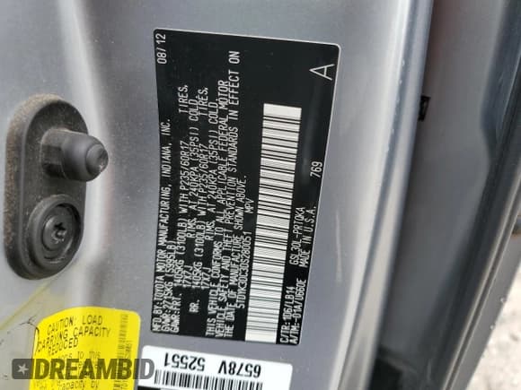 ✅ 2013 Toyota Sienna XLE AAS • VIN: 5TDYK3DC3DS280051 • Лот: 56063785. Опубликован ранее на Copart с пробегом 199 875 миль. Бесплатный доступ к архиву аукционных продаж из США и подробный отчёт об истории автомобиля на DreamBid. Изображение 13.