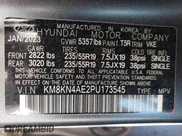 2023 Hyundai Ioniq 5 SEL z VIN KM8KN4AE2PU173545, wystawiony jako Copart lot #64596204 z przebiegiem 28 056 mil mil oraz Szkoda całkowita • Salvage title. Historia ofert i sprzedaży dostępna na DreamBid. Obrazek 13.