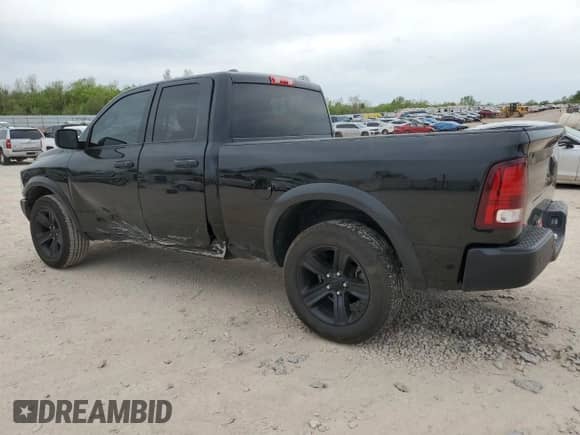 2021 Ram 1500 Warlock z VIN 1C6RR6GGXMS558927, wystawiony jako Copart lot #53314775 z przebiegiem 91 378 mil mil oraz Szkoda całkowita • Salvage title. Historia ofert i sprzedaży dostępna na DreamBid. Obrazek 2.