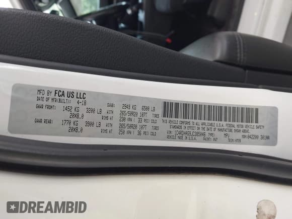 ✅ 2018 Dodge Durango SXT • VIN: 1C4RDHAG9JC385046 • Lot: 43334508. Listed on IAAI with 171,952 mi. Free auction sales archive from the USA and detailed vehicle history report at DreamBid. Image 9.