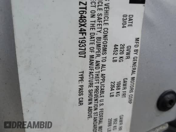 2004 Chevrolet Malibu Maxx LS с VIN 1G1ZT648X4F193707, выставлен на аукционе Copart как лот 86532764 с пробегом 245 298 миль миль и Списание • Salvage title. История ставок и продаж доступна на DreamBid. Изображение 15.