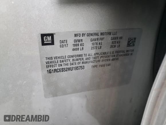 ✅ 2017 Chevrolet Volt LT • VIN: 1G1RC6S52HU195753 • Lot: 39217784. Wystawiony na Copart z przebiegiem 100 263 mil. Bezpłatny archiwum sprzedaży aukcyjnych z USA i szczegółowy raport historii pojazdu na DreamBid. Zdjęcie 12.