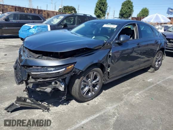 2024 Honda Accord EX-L с VIN 1HGCY2F66RA083407, выставлен на аукционе Copart как лот 71924225 с пробегом 22 494 миль миль и Списание • Salvage title. История ставок и продаж доступна на DreamBid. Изображение 1.