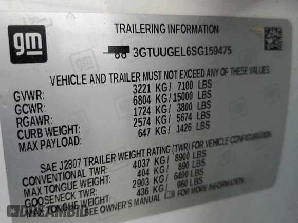 ✅ 2025 GMC Sierra 1500 Denali • VIN: 3GTUUGEL6SG159475 • Лот: 64856655. Опубликован ранее на Copart с пробегом Не указан. Бесплатный доступ к архиву аукционных продаж из США и подробный отчёт об истории автомобиля на DreamBid. Изображение 12.