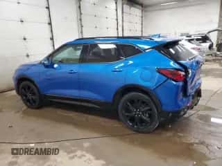 2020 Chevrolet Blazer RS with VIN 3GNKBKRS6LS665170, listed as a Copart auction lot 67457114 with 55,261 mi miles and Non repairable. Bid and sale history available at DreamBid. Image 2.