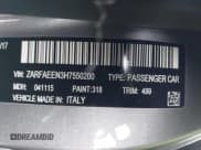 ✅ 2017 Alfa Romeo Giulia Ti • VIN: ZARFAEEN3H7550200 • Lot: 41902045. Listed on IAAI with Not provided. Free auction sales archive from the USA and detailed vehicle history report at DreamBid. Image 9.