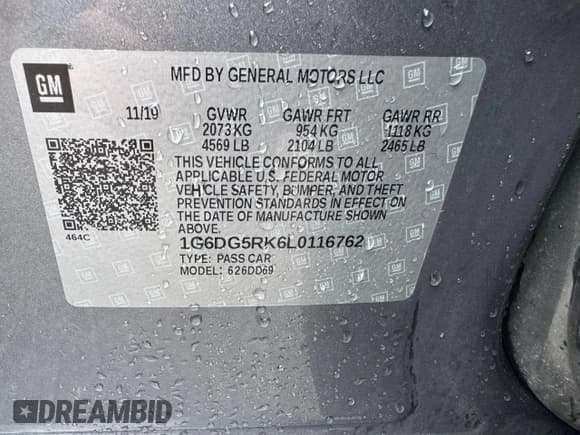 ✅ 2020 Cadillac CT4 Sport • VIN: 1G6DG5RK6L0116762 • Лот: 59529635. Опубликован ранее на Copart с пробегом 153 731 миль. Бесплатный доступ к архиву аукционных продаж из США и подробный отчёт об истории автомобиля на DreamBid. Изображение 10.