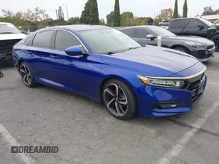 ✅ 2018 Honda Accord Sport • VIN: 1HGCV1F37JA222568 • Lot: 43662430. Listed on IAAI with 77,989 mi. Free auction sales archive from the USA and detailed vehicle history report at DreamBid. Image 1.