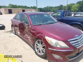 2012 Hyundai Genesis 4.6L with VIN KMHGC4DF8CU184317, listed as a IAAI auction lot 42596120 with 117,928 mi miles and . Bid and sale history available at DreamBid. Image 1.