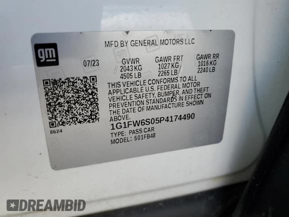 ✅ 2023 Chevrolet Bolt EV 1LT • VIN: 1G1FW6S05P4174490 • Lot: 54616204. Wystawiony na Copart z przebiegiem 13 072 mil. Bezpłatny archiwum sprzedaży aukcyjnych z USA i szczegółowy raport historii pojazdu na DreamBid. Zdjęcie 12.