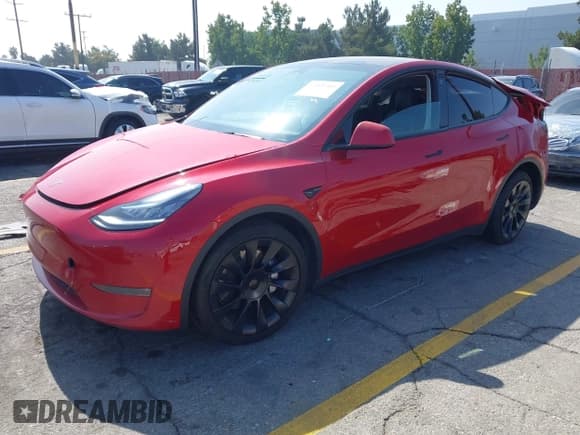 ✅ 2023 Tesla Model Y Long Range • VIN: 7SAYGDEE9PA039403 • Lot: 43403401. Listed on IAAI with 110,172 mi. Free auction sales archive from the USA and detailed vehicle history report at DreamBid. Image 2.