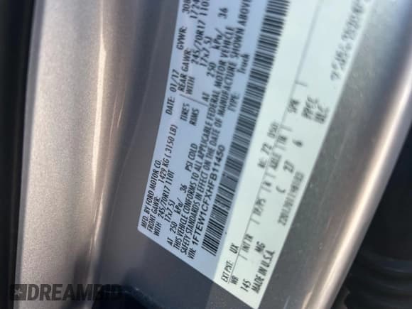 ✅ 2017 Ford F-150 XLT • VIN: 1FTEW1CFXHFB11450 • Lot: 93780995. Listed on Copart with 104,196 mi. Free auction sales archive from the USA and detailed vehicle history report at DreamBid. Image 10.