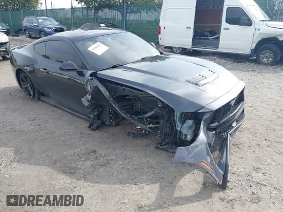 ✅ 2024 Ford Mustang GT • VIN: 1FA6P8CF3R5417168 • Lot: 43300904. Listed on IAAI with 7,430 mi. Free auction sales archive from the USA and detailed vehicle history report at DreamBid. Image 1.