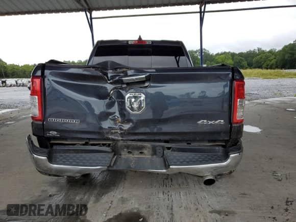 2019 Ram 1500 Big Horn z VIN 1C6SRFFTXKN663298, wystawiony jako Copart lot #67777955 z przebiegiem 82 644 mil mil oraz Szkoda całkowita • Salvage title. Historia ofert i sprzedaży dostępna na DreamBid. Obrazek 6.