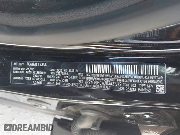 2024 Dodge Hornet R/T z VIN ZACPDFCW2R3A31979, wystawiony jako IAAI lot #42473241 z przebiegiem 34 332 mil mil oraz . Historia ofert i sprzedaży dostępna na DreamBid. Obrazek 9.