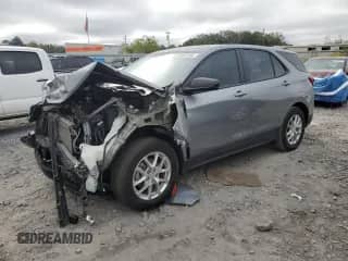 2024 Chevrolet Equinox LS z VIN 3GNAXHEG8RL330464, wystawiony jako Copart lot #85497405 z przebiegiem 37 236 mil mil oraz Szkoda całkowita • Salvage title. Historia ofert i sprzedaży dostępna na DreamBid. Obrazek 1.