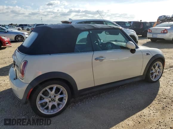 ✅ 2007 MINI Convertible S • VIN: WMWRH33537TL93992 • Lot: 74872784. Listed on Copart with Not provided. Free auction sales archive from the USA and detailed vehicle history report at DreamBid. Image 3.
