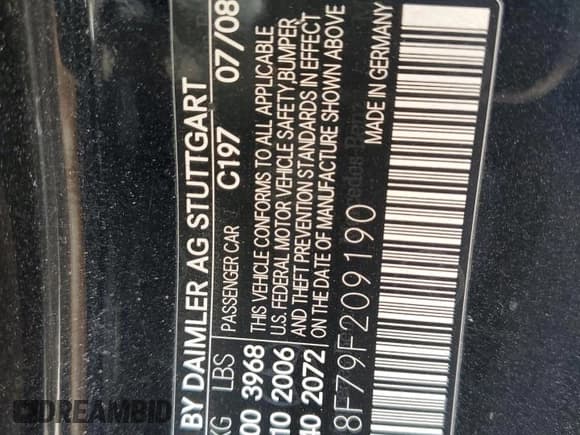 ✅ 2009 Mercedes-Benz SLK 350 • VIN: WDBWK58F79F209190 • Lot: 49473845. Listed on Copart with 39,487 mi. Free auction sales archive from the USA and detailed vehicle history report at DreamBid. Image 14.