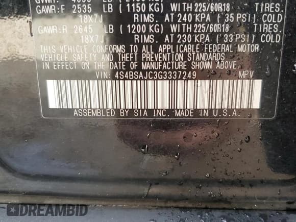 ✅ 2016 Subaru Outback Limited • VIN: 4S4BSAJC3G3337249 • Лот: 91828655. Опубликован ранее на Copart с пробегом 115 820 миль. Бесплатный доступ к архиву аукционных продаж из США и подробный отчёт об истории автомобиля на DreamBid. Изображение 13.