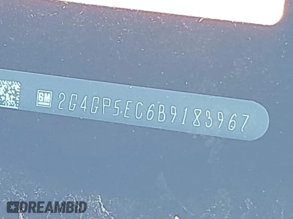 ✅ 2011 Buick Regal CXL RL2 • VIN: 2G4GP5EC6B9183967 • Lot: 43582068. Listed on IAAI with 167,709 mi. Free auction sales archive from the USA and detailed vehicle history report at DreamBid. Image 9.