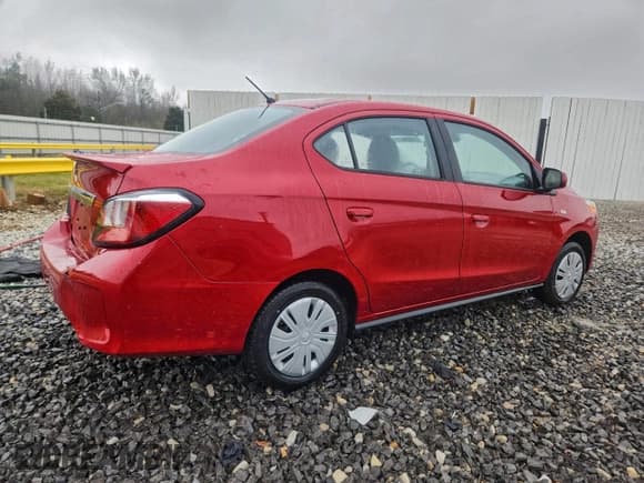 ✅ 2024 Mitsubishi Mirage ES • VIN: ML32FUFJ0RHF19438 • Lot: 95840035. Listed on Copart with 13,802 mi. Free auction sales archive from the USA and detailed vehicle history report at DreamBid. Image 3.