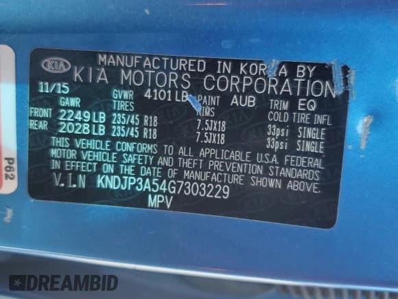 ✅ 2016 Kia Soul + • VIN: KNDJP3A54G7303229 • Лот: 80918065. Опубликован ранее на Copart с пробегом 127 488 миль. Бесплатный доступ к архиву аукционных продаж из США и подробный отчёт об истории автомобиля на DreamBid. Изображение 13.