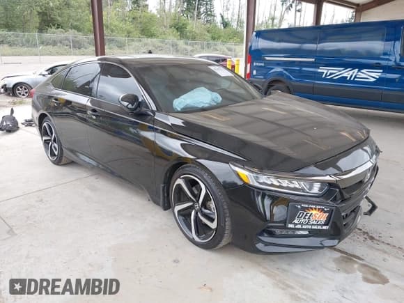 ✅ 2019 Honda Accord Sport • VIN: 1HGCV2F37KA021812 • Lot: 42505274. Listed on IAAI with 128,584 mi. Free auction sales archive from the USA and detailed vehicle history report at DreamBid. Image 1.