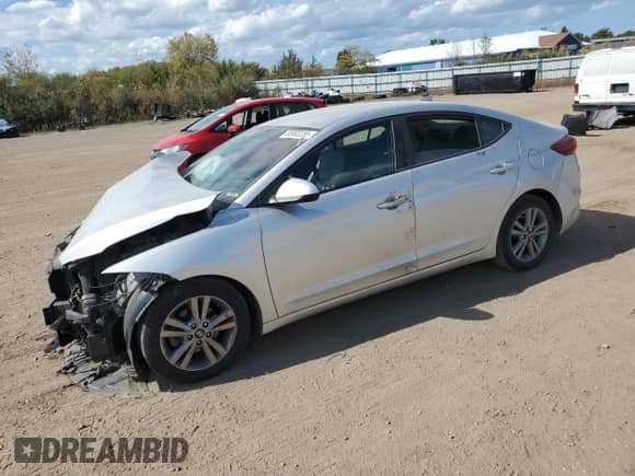 2017 Hyundai Elantra SE with VIN 5NPD84LF9HH178182, listed as a Copart auction lot 85500285 with 107,002 mi miles and Salvage title. Bid and sale history available at DreamBid. Image 1.