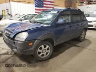 2005 Hyundai Tucson GLS z VIN KM8JN72D15U141766, wystawiony jako Copart lot #80990424 z przebiegiem 158 819 mil mil oraz Szkoda całkowita • Salvage title. Historia ofert i sprzedaży dostępna na DreamBid. Obrazek 1.