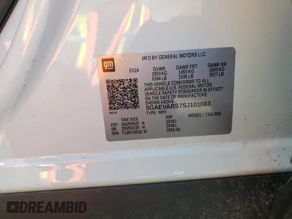 ✅ 2025 Buick Enclave Preferred • VIN: 5GAEVARS7SJ101083 • Lot: 70657465. Listed on Copart with 15,917 mi. Free auction sales archive from the USA and detailed vehicle history report at DreamBid. Image 13.