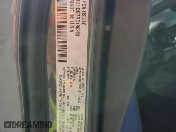 ✅ 2024 Dodge Durango GT • VIN: 1C4RDHDG7RC100223 • Лот: 49863895. Опубликован ранее на Copart с пробегом 6 641 миль. Бесплатный доступ к архиву аукционных продаж из США и подробный отчёт об истории автомобиля на DreamBid. Изображение 16.