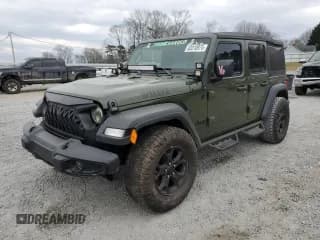 ✅ 2021 Jeep Wrangler Unlimited Willys Sport • VIN: 1C4HJXDN1MW542631 • Lot: 43310975. Listed on Copart with 110,326 mi. Free auction sales archive from the USA and detailed vehicle history report at DreamBid. Image 1.
