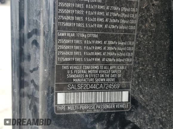 ✅ 2012 Land Rover Range Rover Sport HSE • VIN: SALSF2D44CA724569 • Lot: 80668115. Wystawiony na Copart z przebiegiem 144 515 mil. Bezpłatny archiwum sprzedaży aukcyjnych z USA i szczegółowy raport historii pojazdu na DreamBid. Zdjęcie 12.