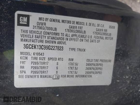 2009 Chevrolet Silverado 1500 LS z VIN 3GCEK13C99G227823, wystawiony jako IAAI lot #42982976 z przebiegiem 133 605 mil mil oraz . Historia ofert i sprzedaży dostępna na DreamBid. Obrazek 9.