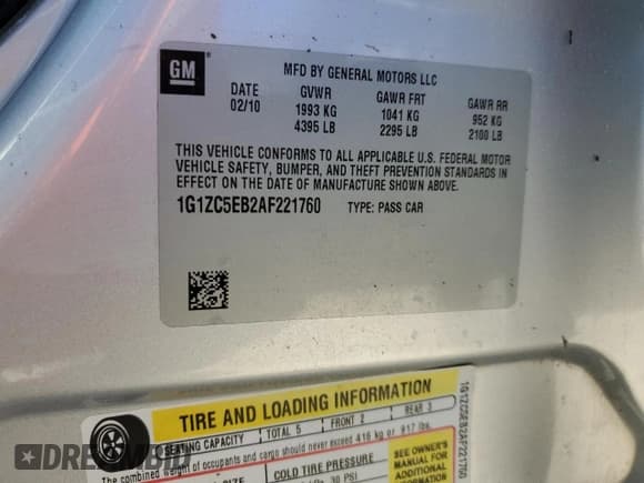 ✅ 2010 Chevrolet Malibu 1LT • VIN: 1G1ZC5EB2AF221760 • Lot: 75120234. Listed on Copart with Not provided. Free auction sales archive from the USA and detailed vehicle history report at DreamBid. Image 13.