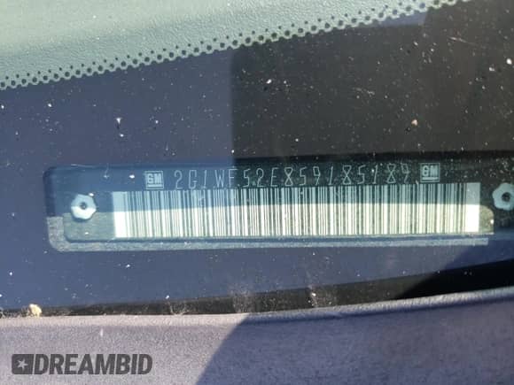 2005 Chevrolet Impala z VIN 2G1WF52E859185189, wystawiony jako Copart lot #70716754 z przebiegiem 181 707 mil mil oraz Szkoda całkowita • Salvage title. Historia ofert i sprzedaży dostępna na DreamBid. Obrazek 12.