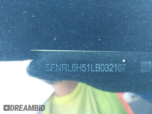 ✅ 2020 Honda Odyssey EX • VIN: 5FNRL6H51LB032107 • Lot: 42278398. Listed on IAAI with Not provided. Free auction sales archive from the USA and detailed vehicle history report at DreamBid. Image 9.