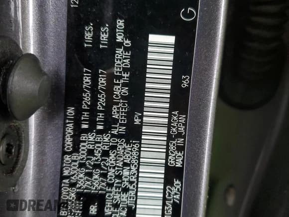 ✅ 2021 Toyota 4Runner TRD Off Road Premium • VIN: JTERU5JR3M5898961 • Lot: 81777835. Wystawiony na Copart z przebiegiem 75 063 mil. Bezpłatny archiwum sprzedaży aukcyjnych z USA i szczegółowy raport historii pojazdu na DreamBid. Zdjęcie 13.