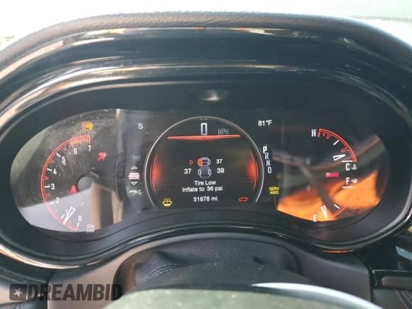 2021 Dodge Durango R/T with VIN 1C4SDJCT6MC579055, listed as a Copart auction lot 80424515 with 51,678 mi miles and Salvage title. Bid and sale history available at DreamBid. Image 9.