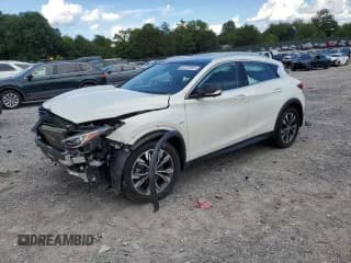 ✅ 2018 Infiniti QX30 Essential • VIN: SJKCH5CR0JA003955 • Lot: 64757945. Listed on Copart with 57,591 mi. Free auction sales archive from the USA and detailed vehicle history report at DreamBid. Image 1.