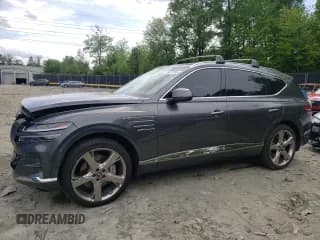 ✅ 2022 Genesis GV80 • VIN: KMUHCESC5NU100445 • Lot: 55877355. Listed on Copart with 32,684 mi. Free auction sales archive from the USA and detailed vehicle history report at DreamBid. Image 1.