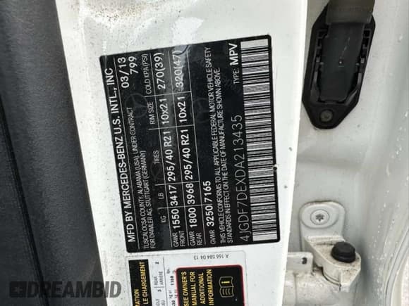 ✅ 2013 Mercedes-Benz GL 550 • VIN: 4JGDF7DEXDA213435 • Lot: 90888065. Wystawiony na Copart z przebiegiem 132 651 mil. Bezpłatny archiwum sprzedaży aukcyjnych z USA i szczegółowy raport historii pojazdu na DreamBid. Zdjęcie 10.