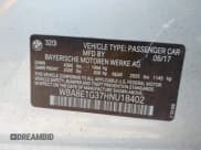 ✅ 2017 BMW 3 Series 320i • VIN: WBA8E1G37HNU18402 • Lot: 43729238. Listed on IAAI with 31,249 mi. Free auction sales archive from the USA and detailed vehicle history report at DreamBid. Image 9.