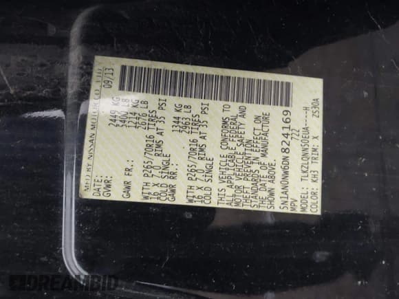 ✅ 2013 Nissan Xterra Pro-4X • VIN: 5N1AN0NW6DN824169 • Lot: 43804676. Wystawiony na IAAI z przebiegiem 133 347 mil. Bezpłatny archiwum sprzedaży aukcyjnych z USA i szczegółowy raport historii pojazdu na DreamBid. Zdjęcie 9.